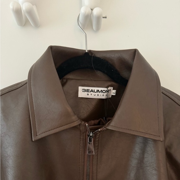 BEAUMONT STUDIOS LEATHER JACKET NWT - Picture 4 of 5